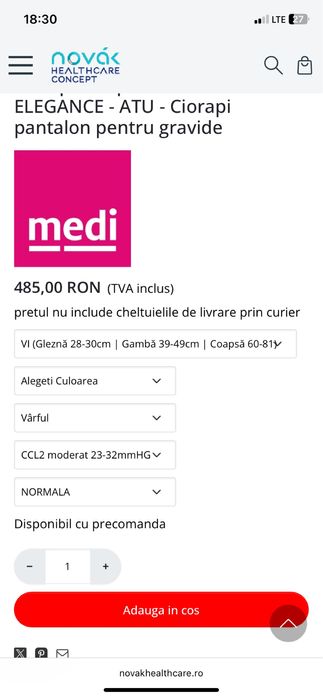 Vand ciorapi compresivi gravide