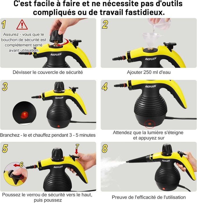 Парочистачка AKPIAN Handheld Steam Cleaner,Гаранция