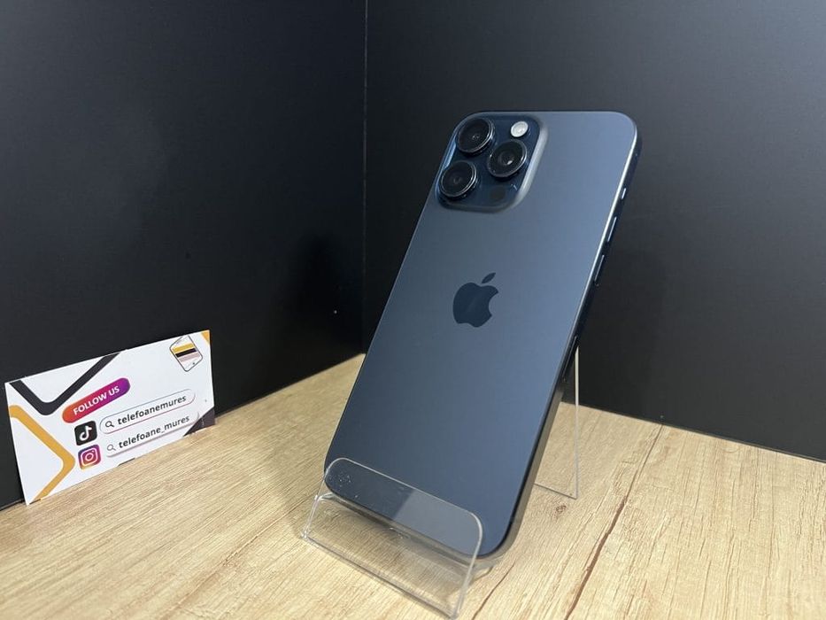 Iphone 15 Pro Max 256Gb Blue Titanium 3 ani garanție, Telefoane Mureș