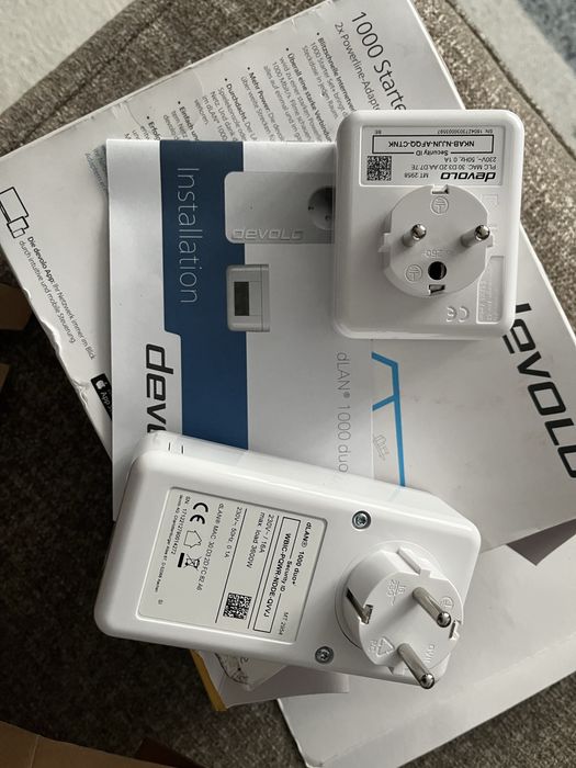 Devolo 1000 Starter Set+ internet prin cablu prin reteaua electrica