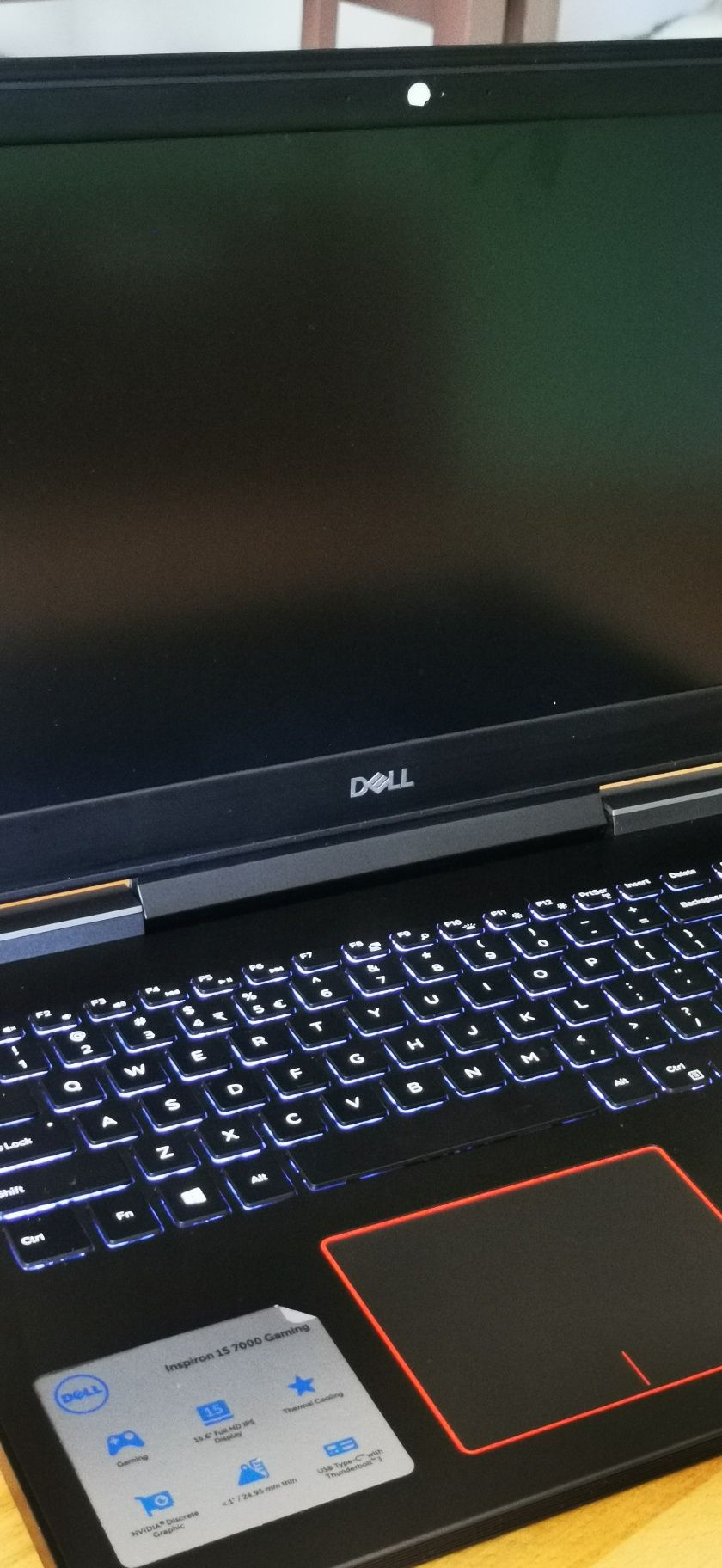 Laptop Dell inspiron 15 7000 (16gb ram, gtx 1060)