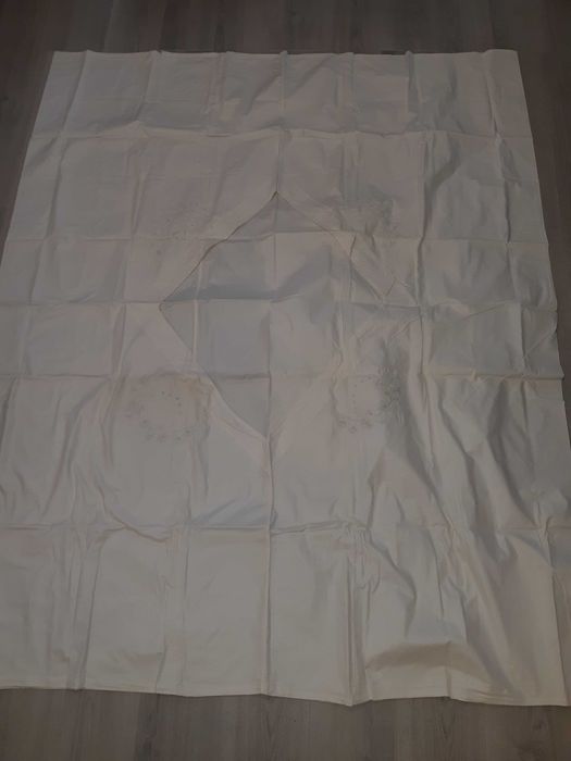 set lenjerie pat 160-200 cm bumbac, brodata