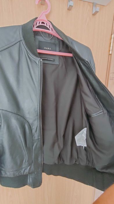 Кожено мъжко яке ZARA