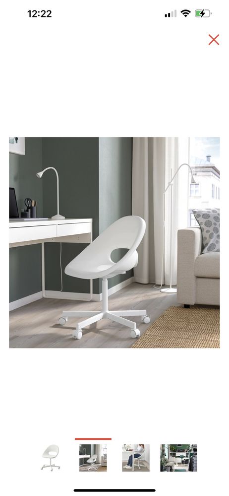 Стул Компьютерный IKEA, белый