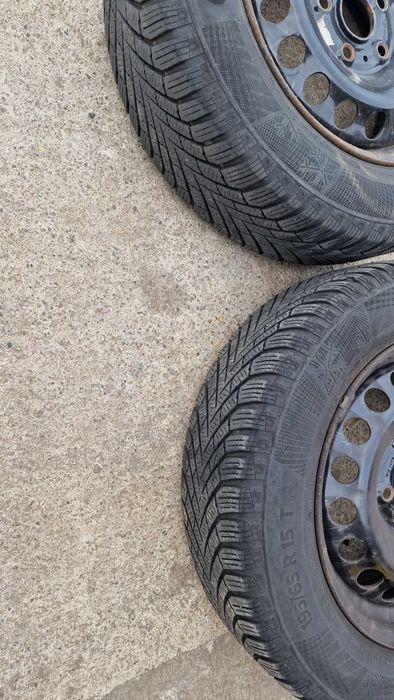 Set roti iarna cu Jante de tabla si capace plastic SEAT.