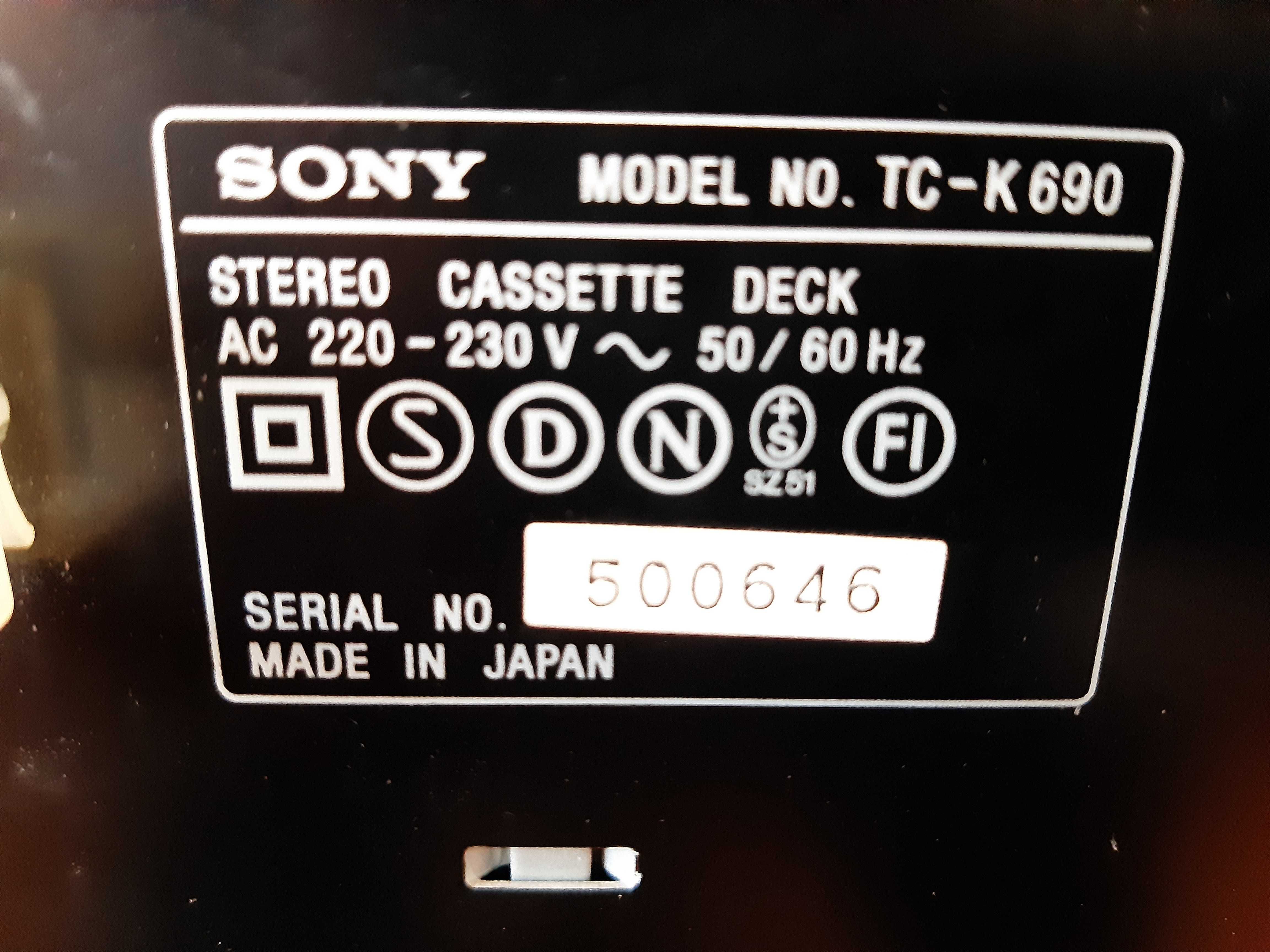 Дек SONY TC-K690