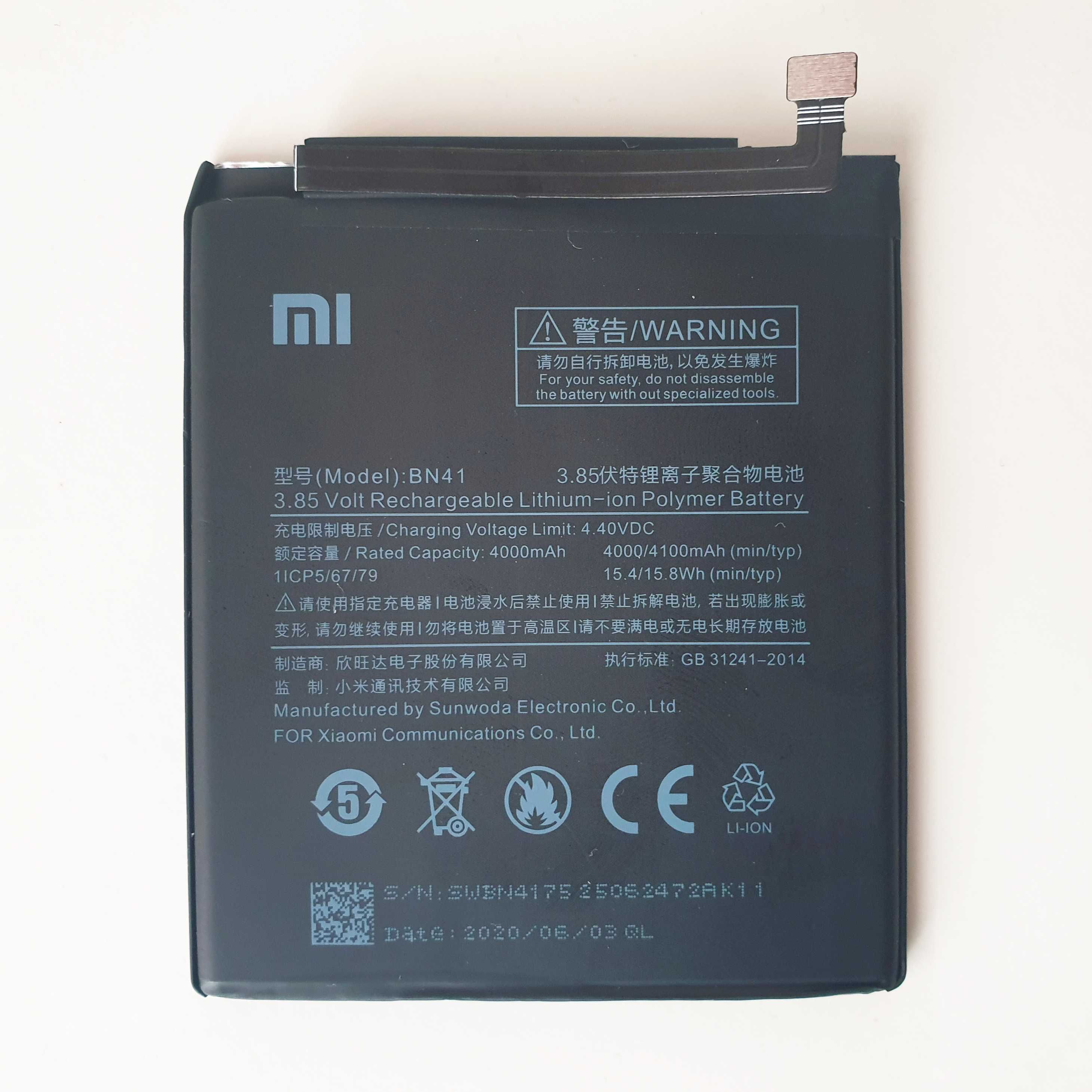 •	Baterie BN41 noua pentru Xiaomi Redmi Note 4