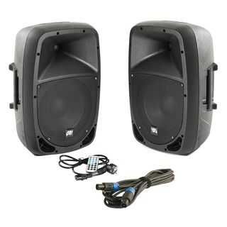 Set 2 boxe activa-pasiva 10” GO 300-600W cu telecomanda ,BT,XLR,RCA