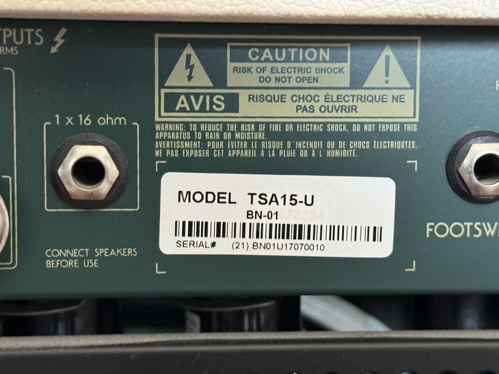 Amplificator pe lămpi Ibanez TSA15-U
