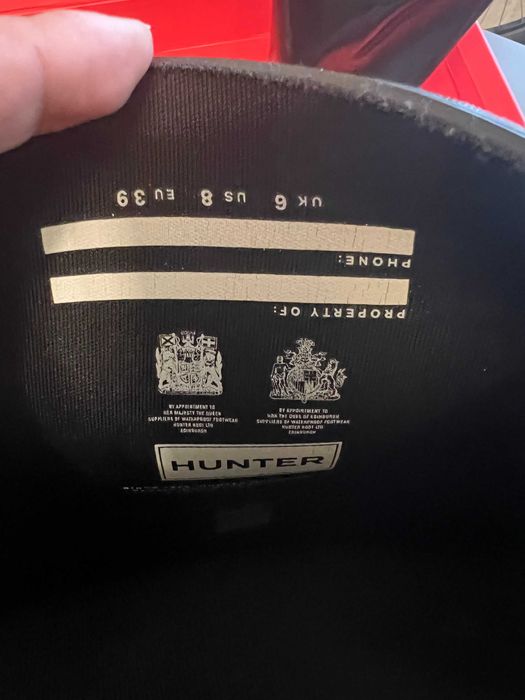 Cizme Hunter originale marimea 39 plus ciorapi cadou