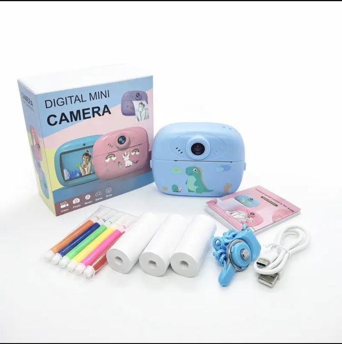 3 в 1 Детски фотоапарат с моментен термо печат