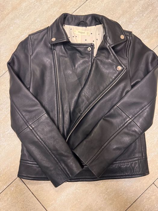 Страхотно кожено яке MANGO (естествена кожа)