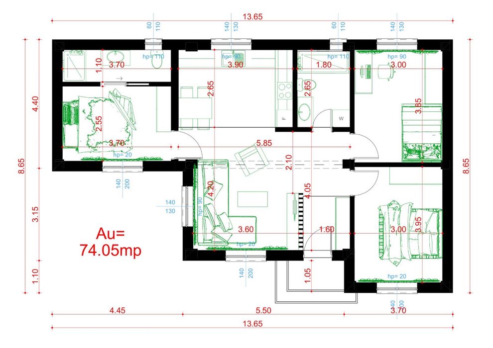 Case individuale la cheie Afumați ilfov  115.000-130.000€
