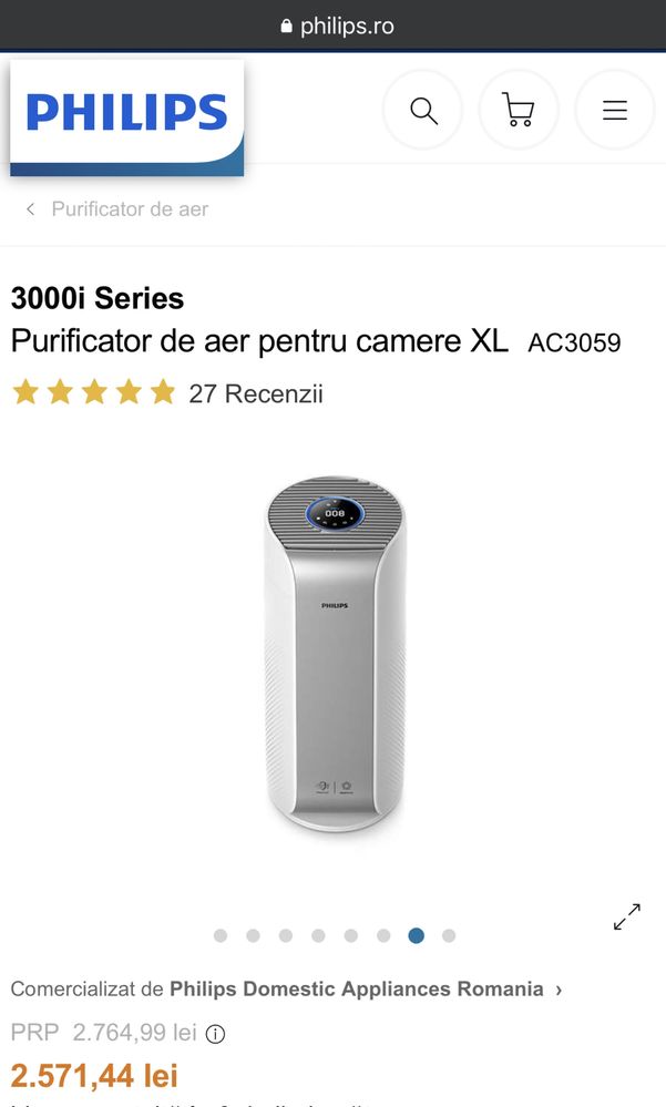 Purificator aer philips 3000i series