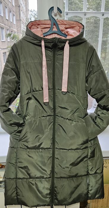 Куртка на девочку утеплённая демисезонная 158см