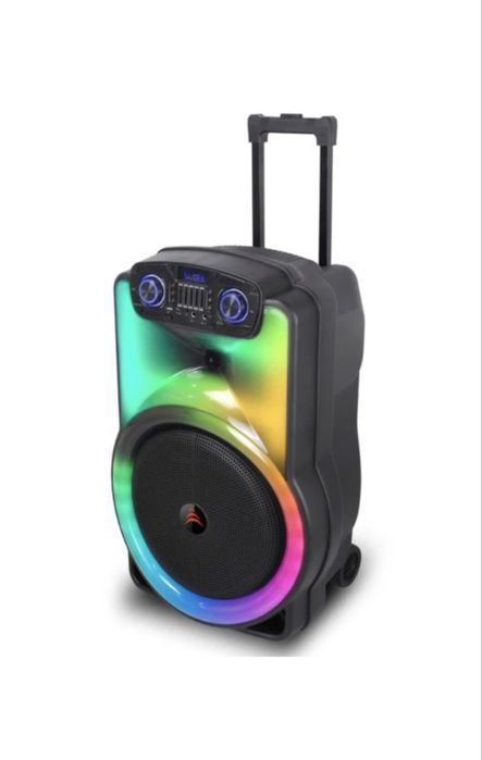 Караоке тонколона с bluetooth и цветомузика 15 два безжични микрофона