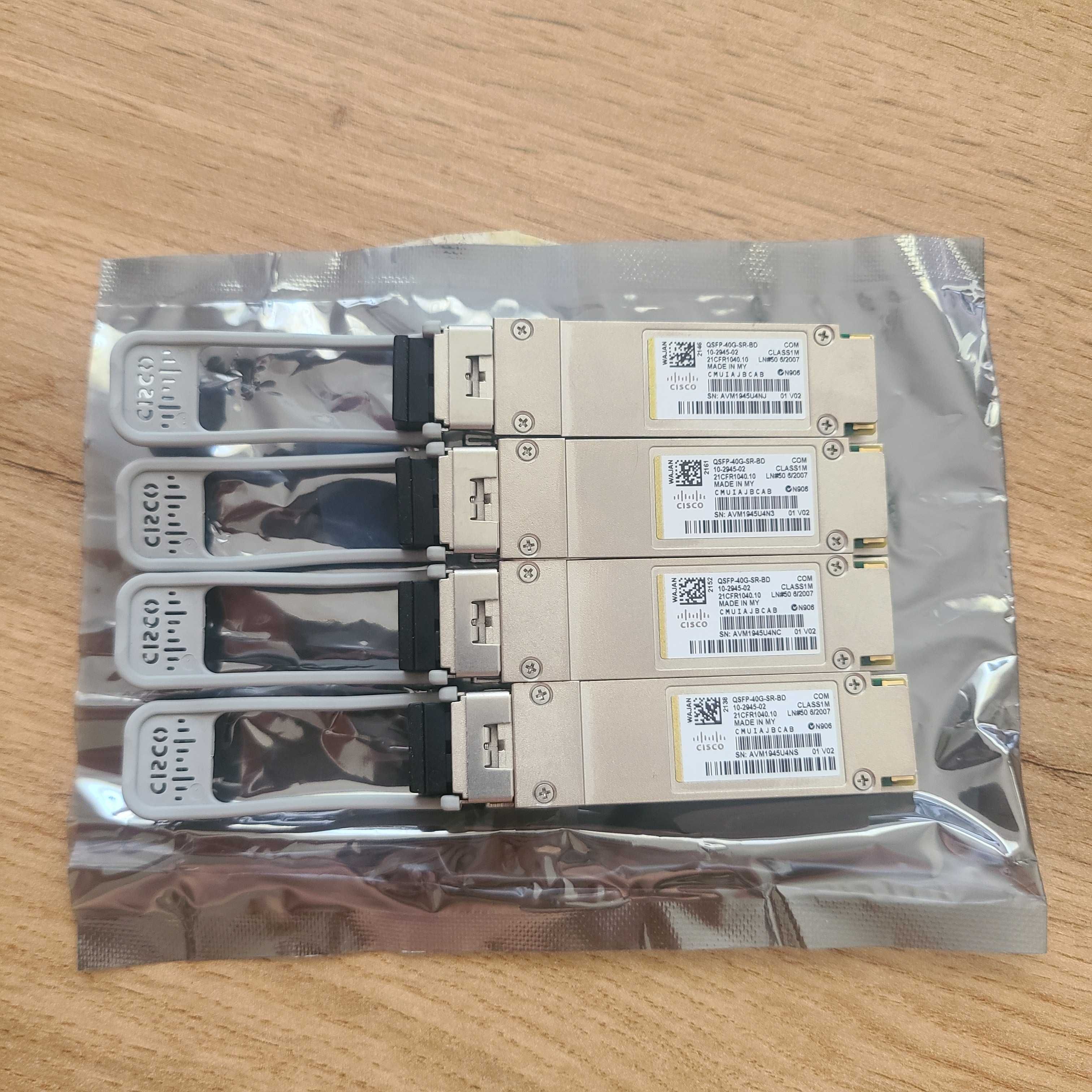4 броя неизползвани QSFP-40G-SR-BD Cisco QSFP модули