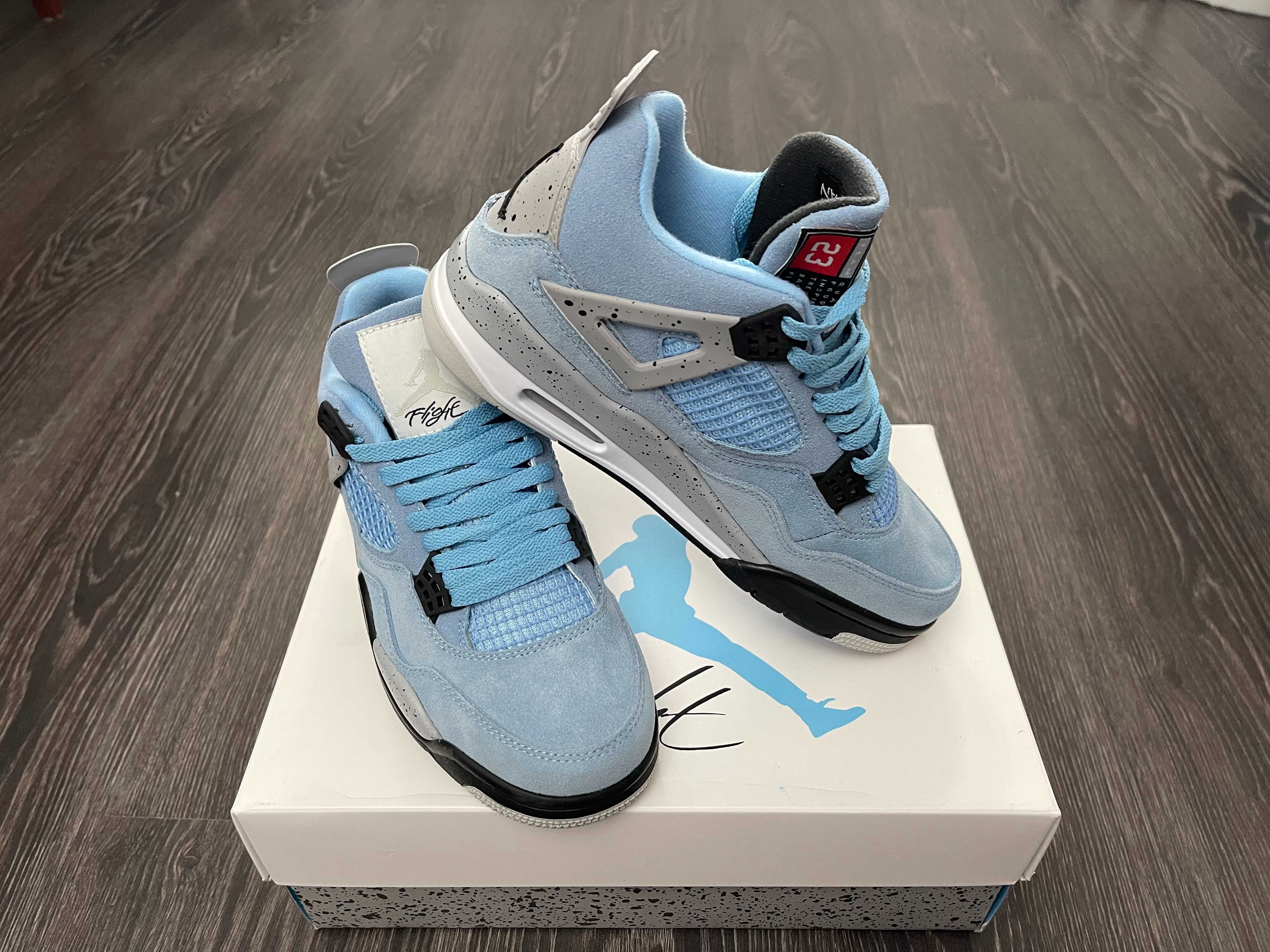 Adidasi JORDAN 4 Retro University Blue - Produs NOU PREMIUM din Piele