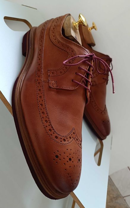 Pantofi derby 43 brogue ASOS NOU piele naturala moale