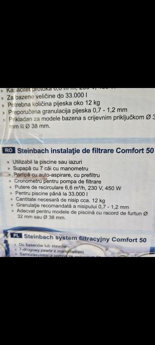 Pompa cu filtru de nisip Steinbach