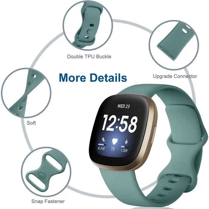 Силиконови каишки за Fitbit Versa 3/4 и Fitbit Sense 1/2