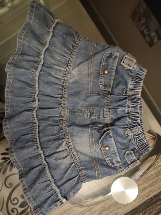 Дънкова пола Tommy Hilfiger, 14г, дънкови облекла 152см. ЯКЕ дънково,