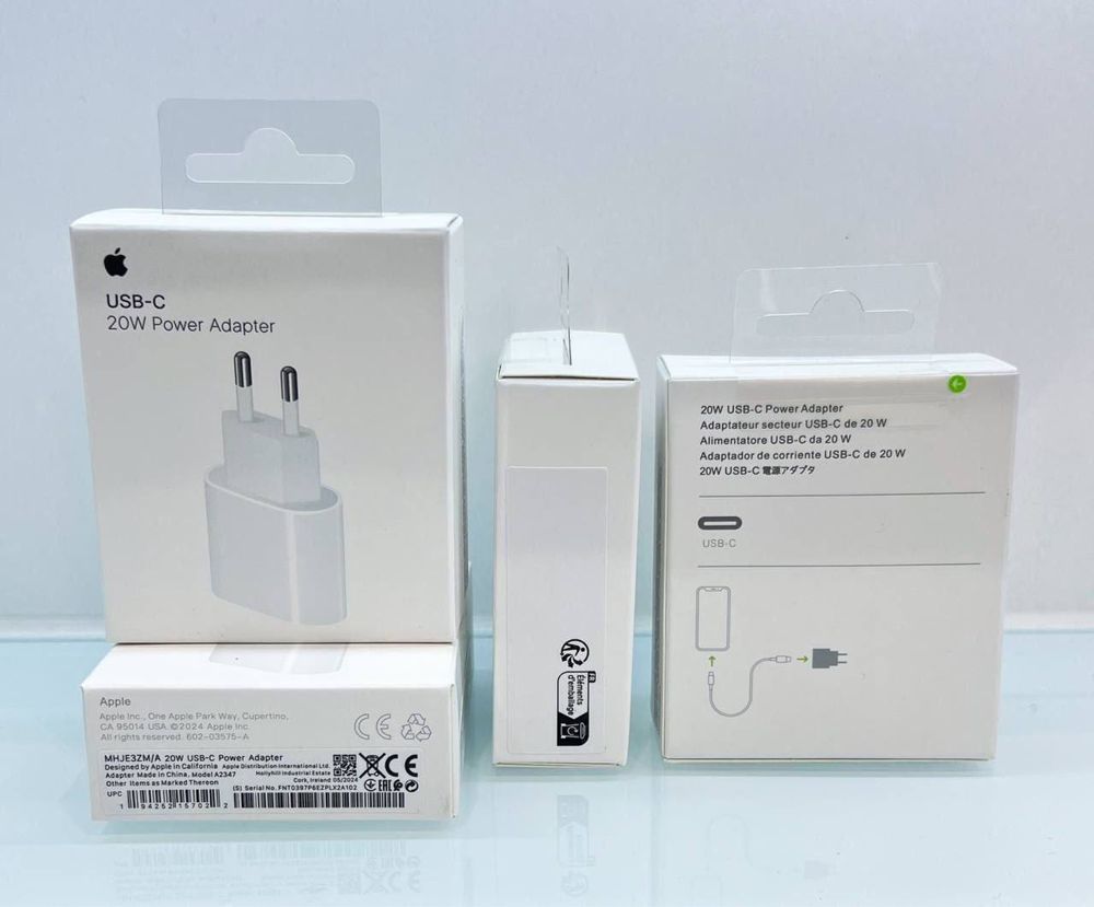 USB-C 20W Power Adapter Apple PD С быстрой зарядкой.