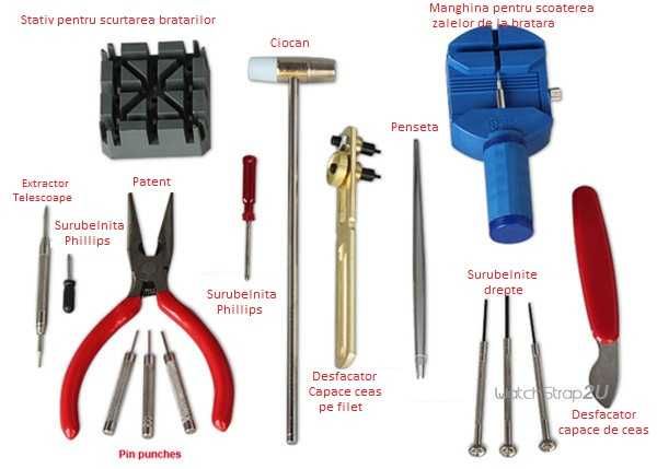 Trusa ceasornicar completa 20 piese scule ceasornicarie extractor