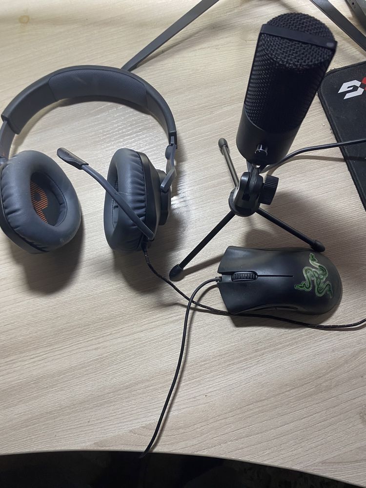 Продаются игровые наушники ,микрофон ,мышь