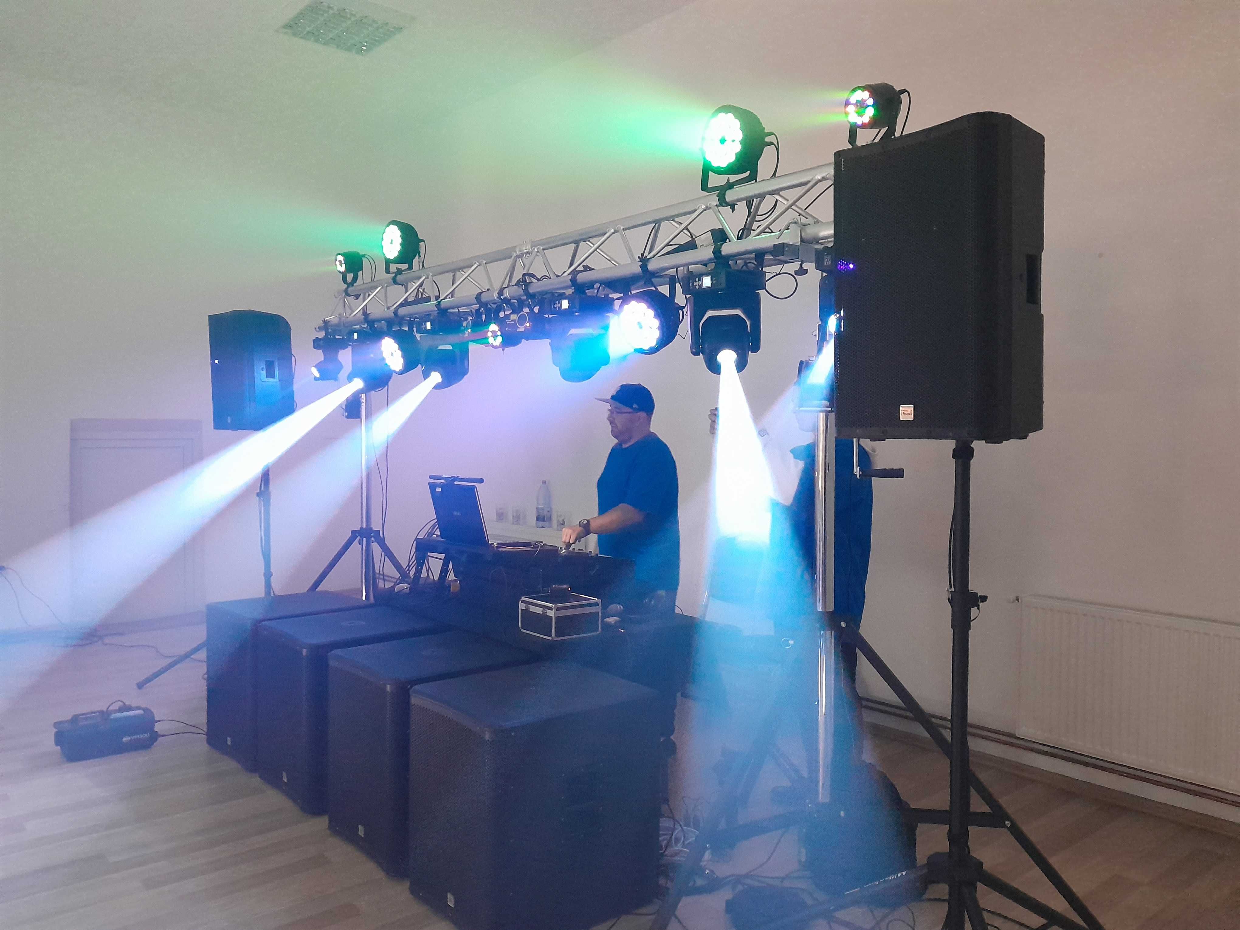 Dj, sonorizare, Schela lumini, gheata carbonica si artificii vulcan