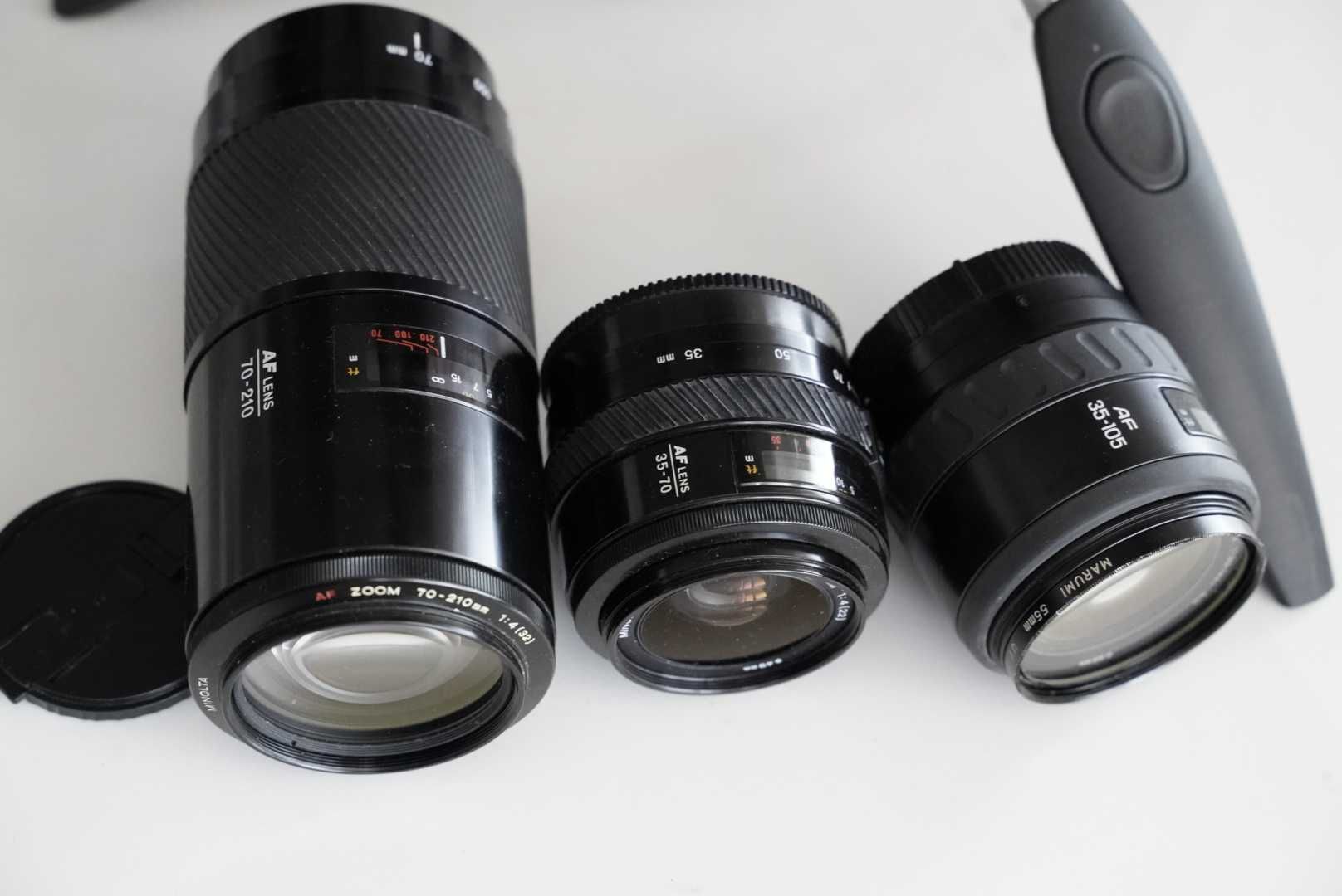 Сет Minolta DYNAX 700SI, grip VC-700, светкавица  и обективи