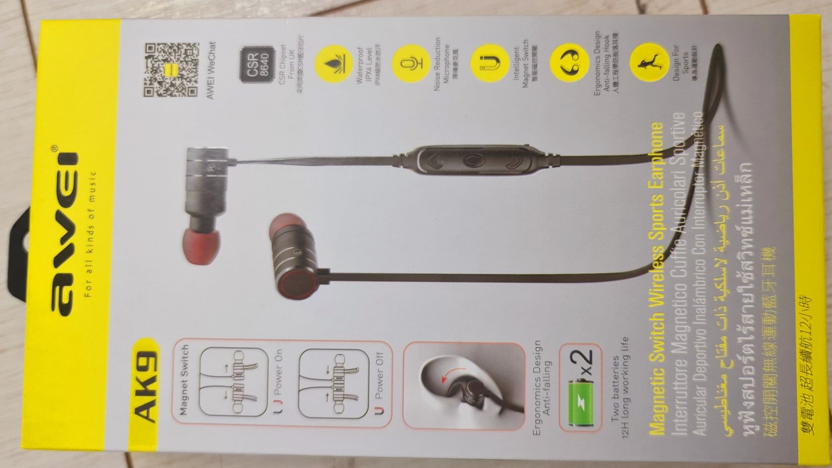 Casti Audio In-Ear Bluetooth SI-AWEI AK9 SPORT Magnetice,