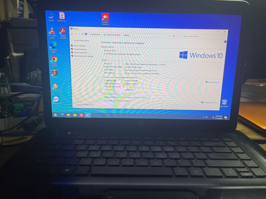 HP 2000 Notebook AMD E-300 APU Radeon HD 1.30GHz 4GB Ram