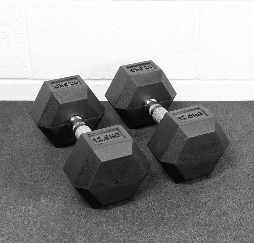 Дъмбели Хекс Pro , Фиксирани Гири HEX 2 × 12.5 кг, Dumbbells