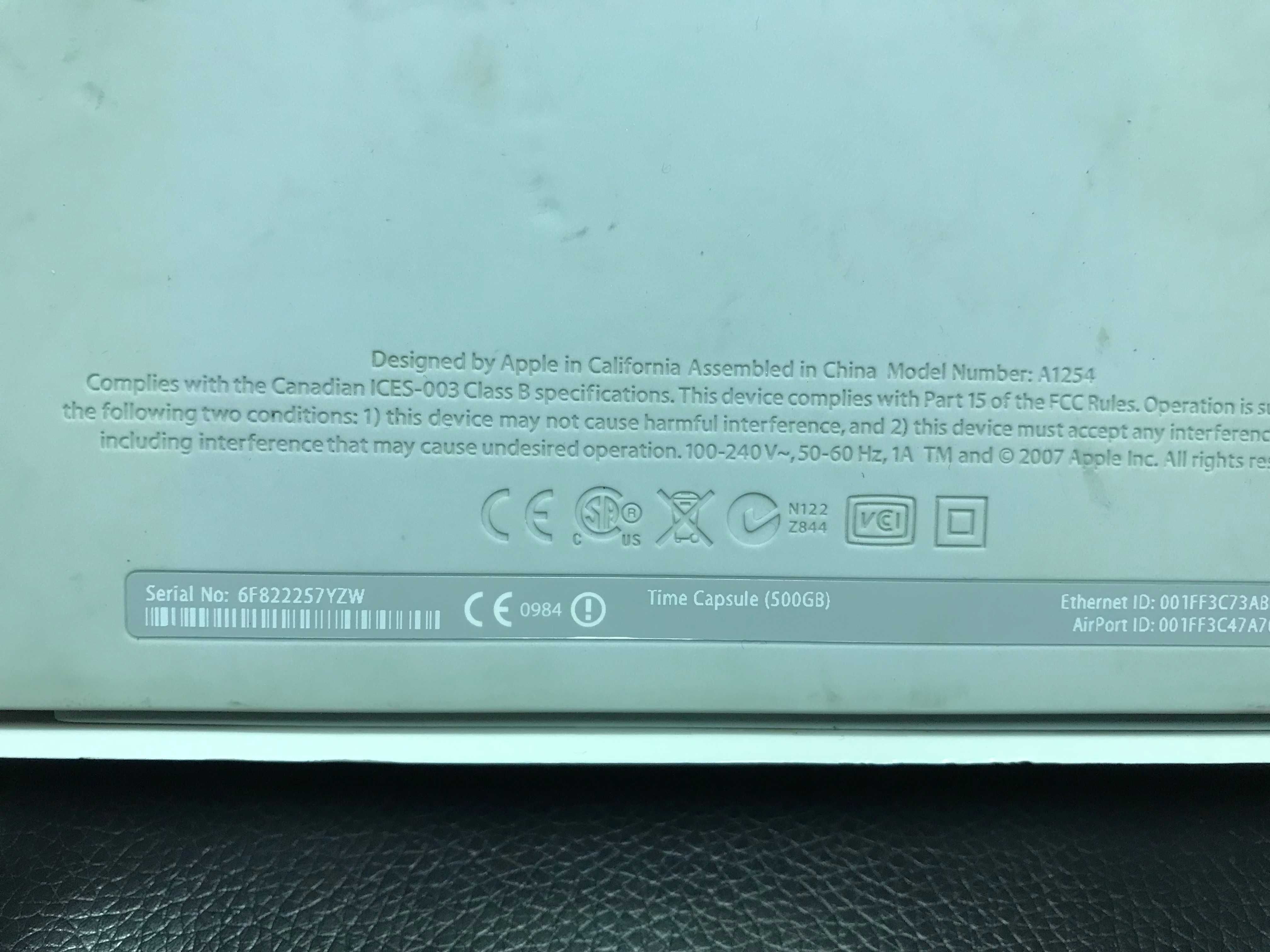 WI-FI рутер с 500гб хард диск Apple A1254