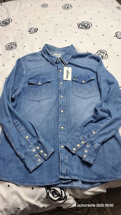 Cămașă bărbați WRANGLER,Originală, mărimea L, Regular Fit, Nouă