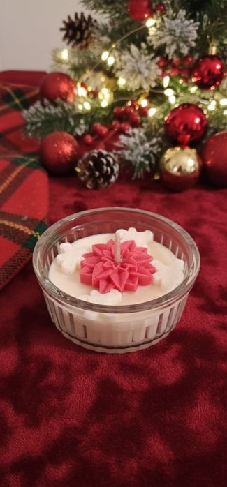 Lumânare din Ceară de Soia naturală, parfum bergamotă și iasomie