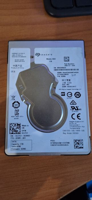 Hdd 1;2 tb 2.5''
