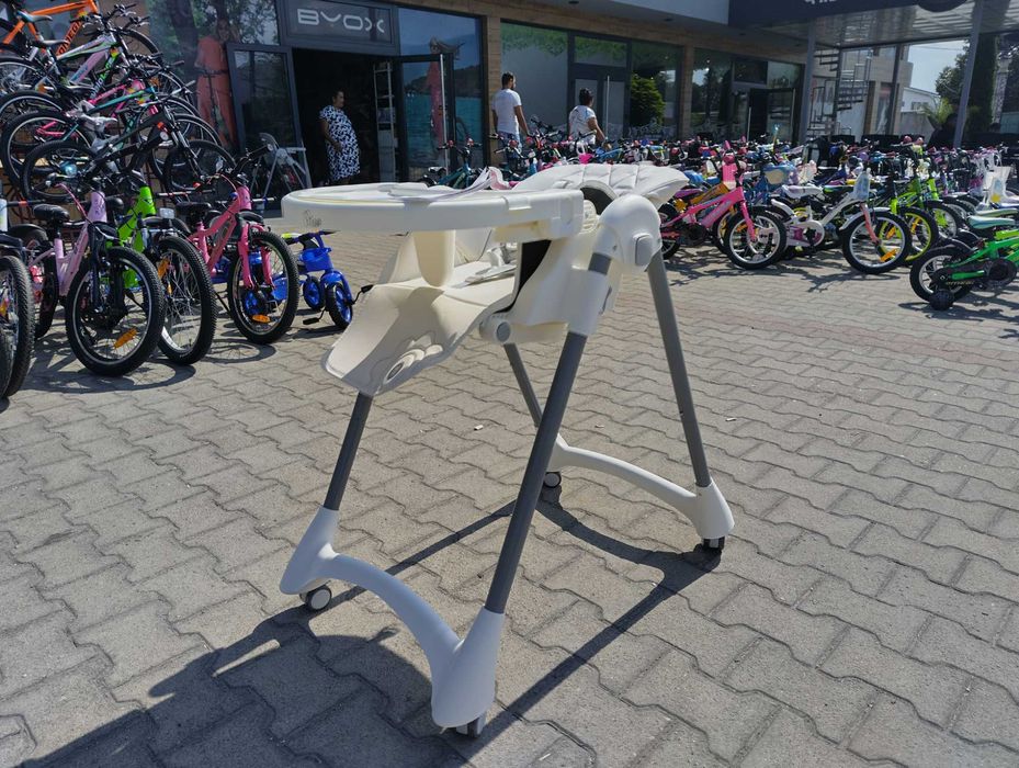 MONI Кожен стол за хранене RICO бял