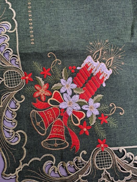 Коледни покривки лен