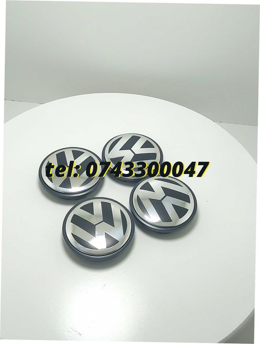 Set 4 Buc Capace Janta Aliaj Negru Cu Argintiu Vw