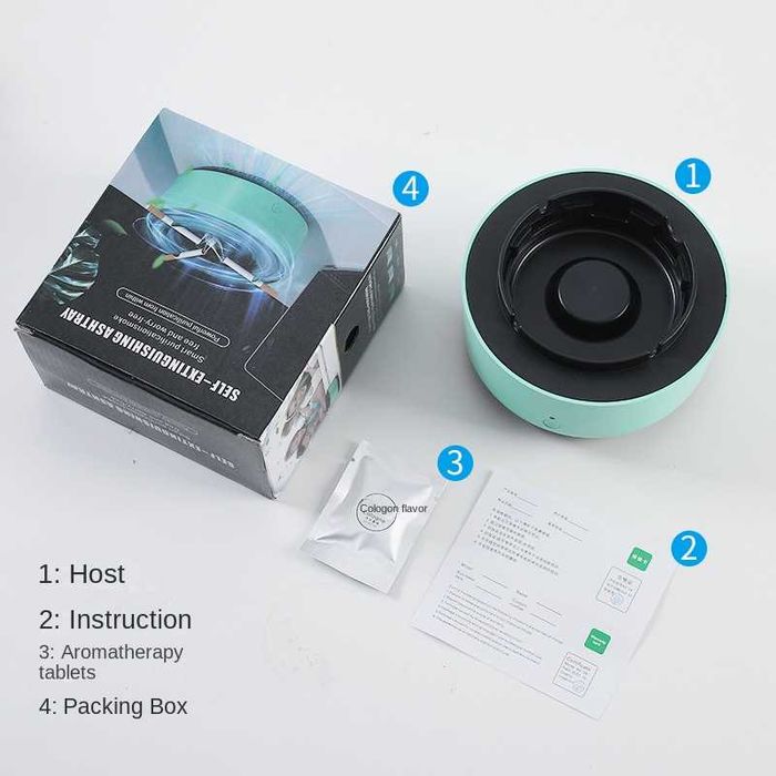 Scrumiera Electrica cu Purificare Aer si Auto-Stingere, USB, FABRILUX®