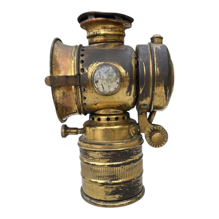 Lampa carbid , far bicicleta