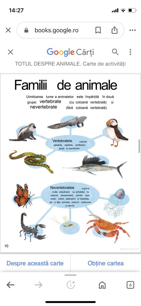 Carte cu activitati cu animale