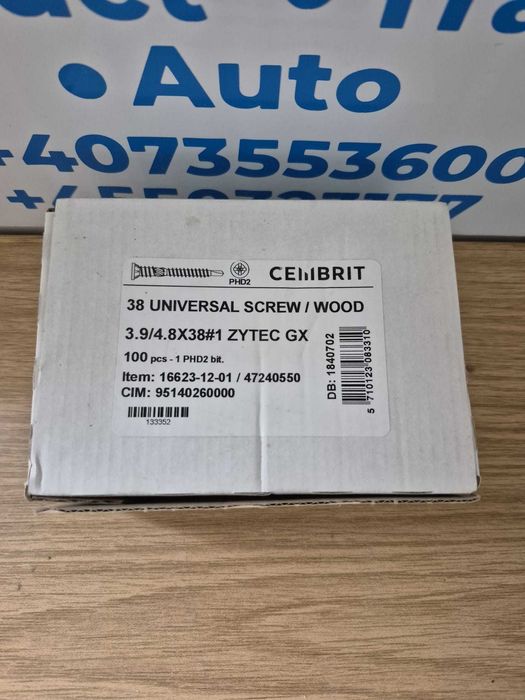 cembrit suruburi universale - 3.9/4.8x38 mm - lot 10-25-13