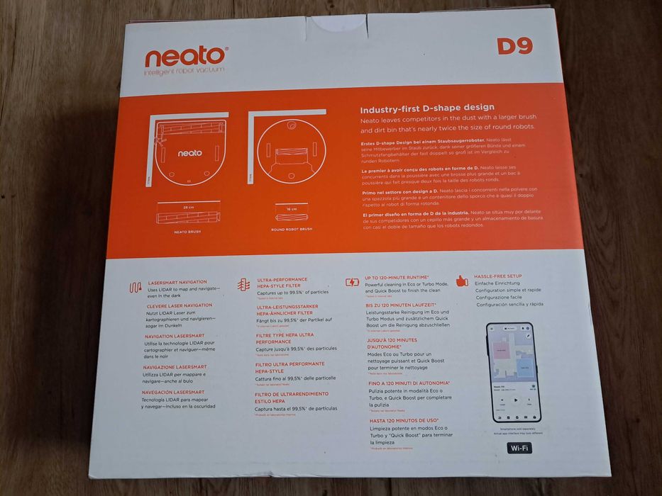 Robot aspirator Neato D9, senzor laser, control aplicatie NOU-Sigilat