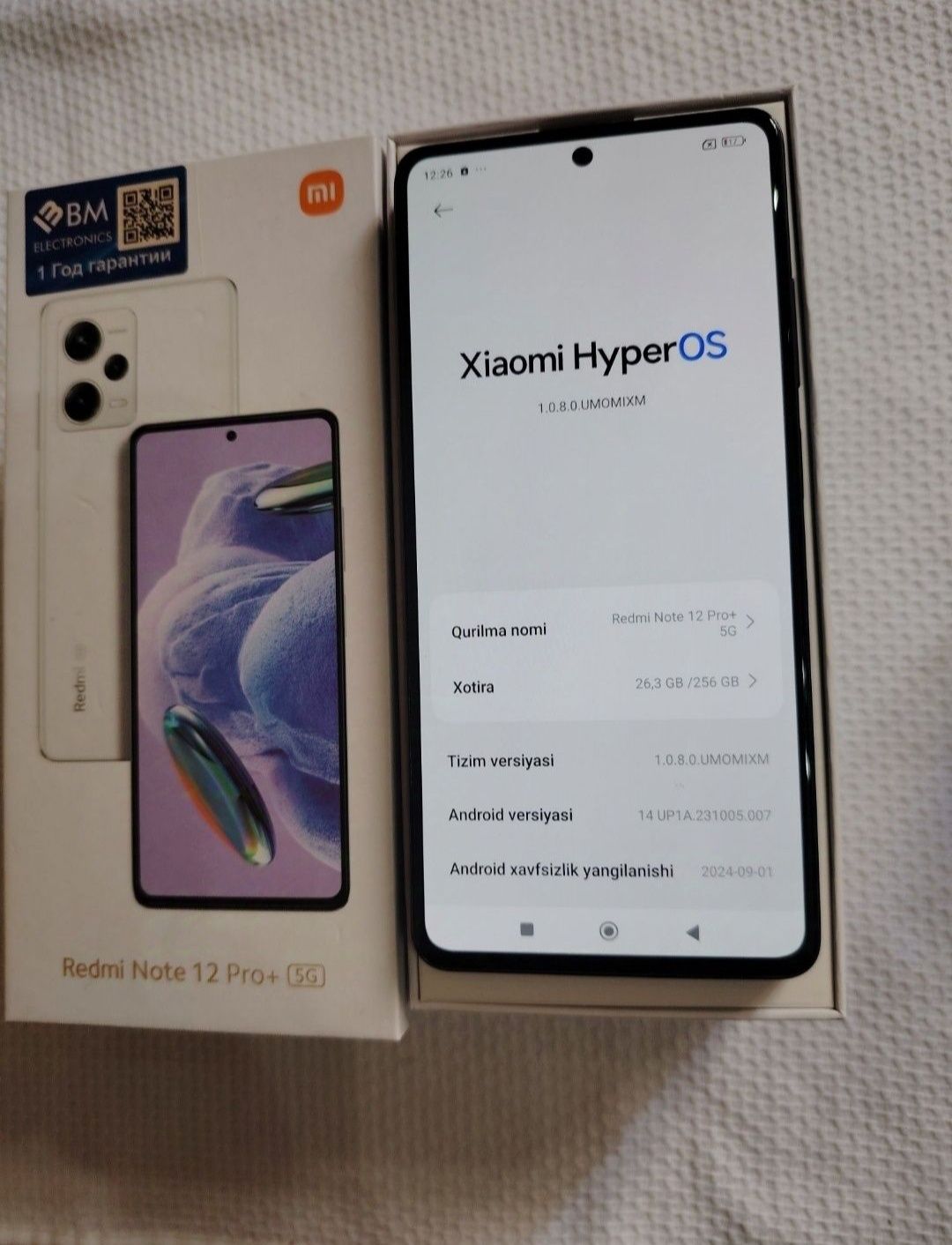Redmi note 12 plus 5 g yengi 20 kun ishltlgan
