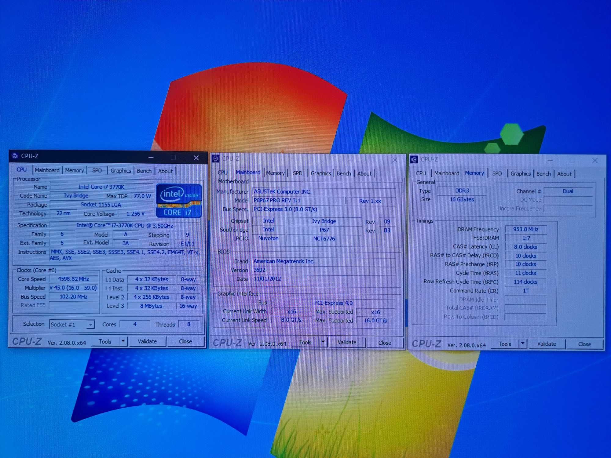 Intel i7 3770k + Asus P8P67 PRO 1155 + 16gb DDR3 + NZXT Kraken x31 120