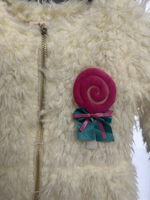 Palton/ geaca pufoasa pentru fetite blanita