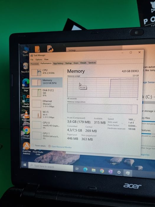 Laptop Asus i3-4000m